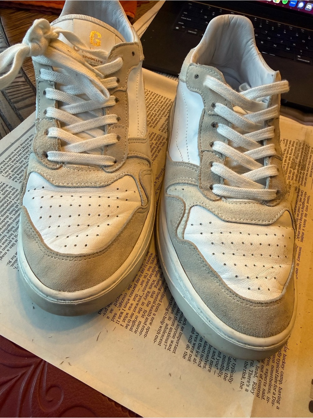 Greats White and Beige Women’s Sneakers